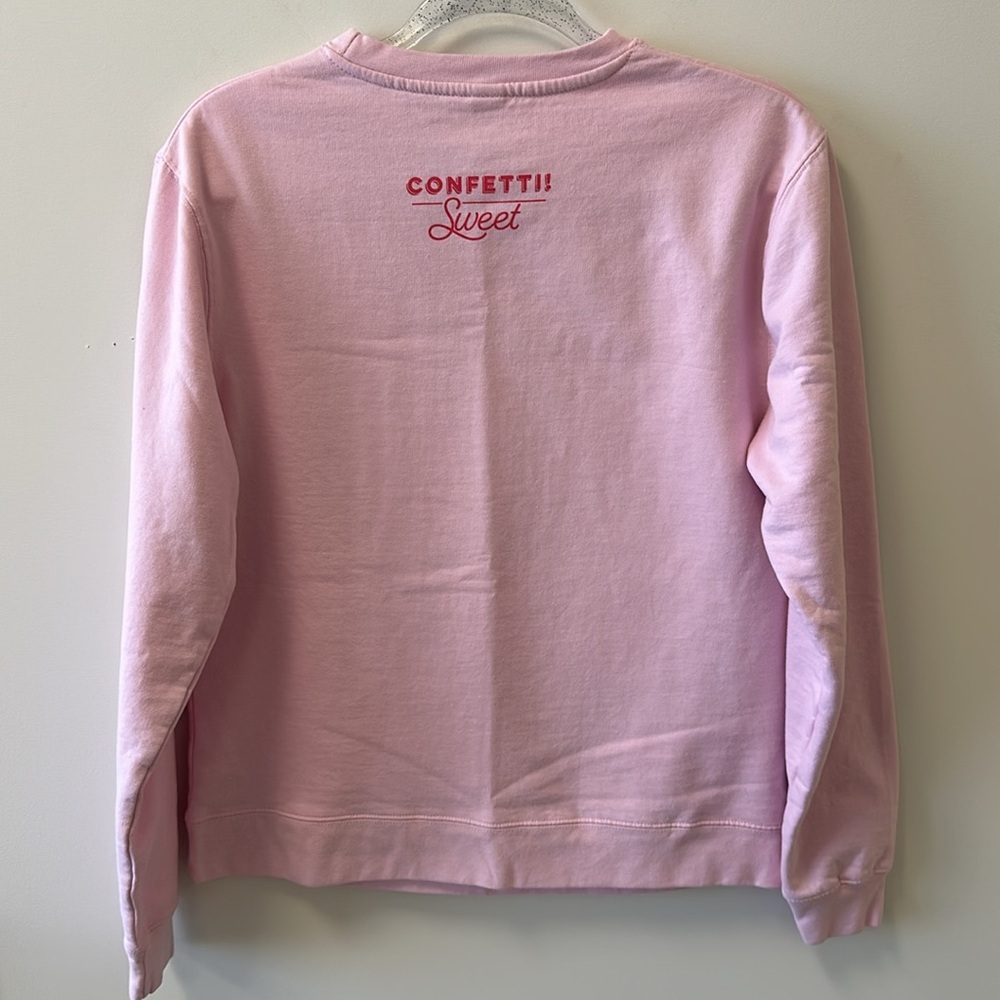 Confetti Sweet • Strawberry & Peach Pink Sweatshirt • Sz S • NEW! - Picture 4 of 10